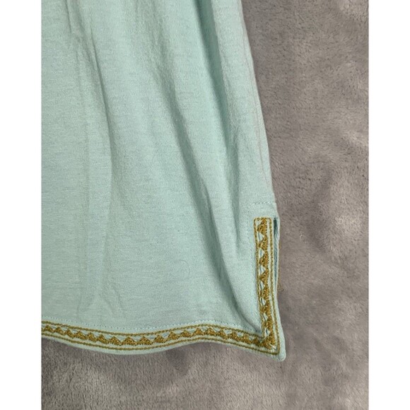 J. Jill Tank Top Women's Size XS Mint Green Gold Embroidered Sleeveless Boho - Picture 7 of 14